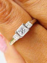 Load image into Gallery viewer, 3 stone Diamond Estate Ring - 10K Gold
