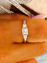 Load image into Gallery viewer, 3 stone Diamond Estate Ring - 10K Gold
