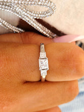 Load image into Gallery viewer, 3 stone Diamond Estate Ring - 10K Gold