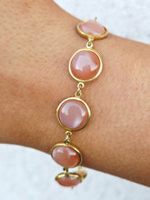 Load image into Gallery viewer, 7" Golden Moonstone Bracelet - Gold Sterling Silver