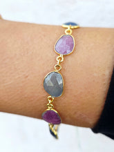 Load image into Gallery viewer, Multi Color Agate Bracelet - Gold Filled