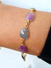 Load image into Gallery viewer, Multi Color Agate Bracelet - Gold Filled