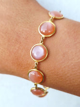 Load image into Gallery viewer, 7" Golden Moonstone Bracelet - Gold Sterling Silver