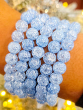 Load image into Gallery viewer, Ice Blue Crackle Beaded Bracelet - Elena Michele