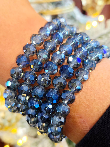 Blue Moon Dust Beaded Bracelet - Elena Michele