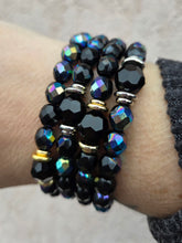 Load image into Gallery viewer, Jet AB with Black Crystal Center Bracelet - Stash