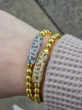 Load image into Gallery viewer, Classic Gold Vintage-Style Filigree Beaded Bracelet - Stash