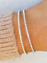 Load image into Gallery viewer, Crystal AB Iridescent Skinny Rhinestone Flexible &amp; Stackable Bangle Bracelet