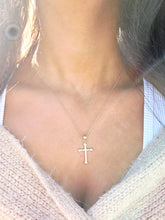 Load image into Gallery viewer, Cross on 20”  Necklace - 14K Gold