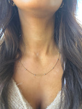 Load image into Gallery viewer, Two-Tone Station Beaded Necklace - 14K Gold