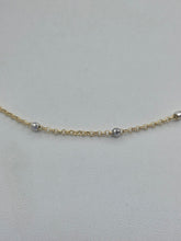 Load image into Gallery viewer, Two-Tone Station Beaded Necklace - 14K Gold