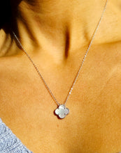 Load image into Gallery viewer, Mother of Pearl Clover Necklace - Sterling Silver