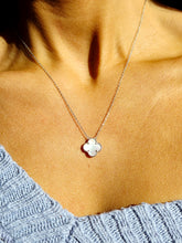 Load image into Gallery viewer, Mother of Pearl Clover Necklace - Sterling Silver