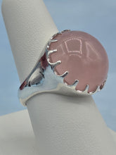 Load image into Gallery viewer, Rose Quartz Silver Ring