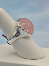 Load image into Gallery viewer, Rose Quartz Silver Ring