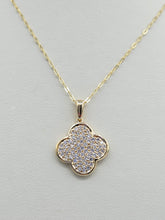 Load image into Gallery viewer, Diamond Clover Necklace - 14K Gold