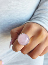 Load image into Gallery viewer, Rose Quartz Silver Ring