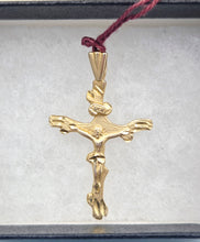 Load image into Gallery viewer, Diamond Cut Crucifix - 14K Gold
