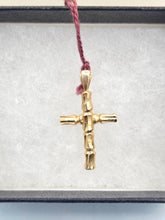 Load image into Gallery viewer, Small Diamond Cut Cross - 14K Gold