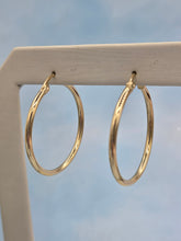 Load image into Gallery viewer, Medium Plain Gold Hoops - 14k Gold