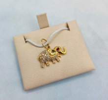 Load image into Gallery viewer, Diamond &amp; Ruby Elephant Charm - 18K Gold-Hari