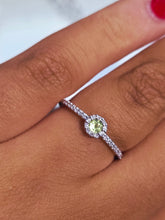 Load image into Gallery viewer, Peridot &amp; Diamond Ring - 14K White Gold