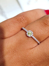 Load image into Gallery viewer, Peridot &amp; Diamond Ring - 14K White Gold