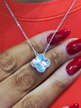 Load image into Gallery viewer, Diamond Cut Fluted Clover Necklace - Sterling Silver