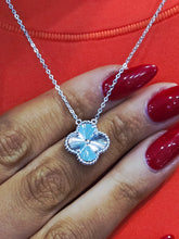 Load image into Gallery viewer, Diamond Cut Fluted Clover Necklace - Sterling Silver