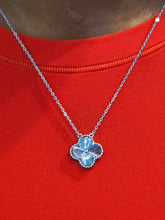 Load image into Gallery viewer, Diamond Cut Fluted Clover Necklace - Sterling Silver