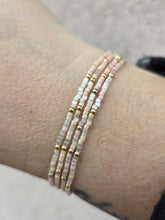 Load image into Gallery viewer, Pink Seed Bead Bracelet - Dainty Stretch Bracelet