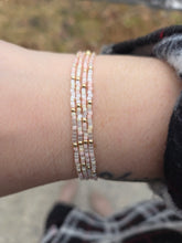 Load image into Gallery viewer, Pink Seed Bead Bracelet - Dainty Stretch Bracelet