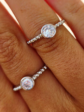 Load image into Gallery viewer, Dotted Bezel Ring - Sterling Silver