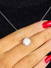 Load image into Gallery viewer, Solitaire Prong CZ Necklace -Sterling Silver