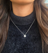 Load image into Gallery viewer, Solitaire Prong CZ Necklace -Sterling Silver