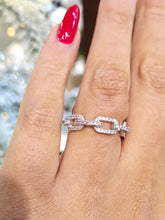 Load image into Gallery viewer, Bling Cable Chain Ring Silver