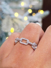 Load image into Gallery viewer, Bling Cable Chain Ring Silver