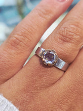 Load image into Gallery viewer, Clear Zircon Ring - 14K Gold &amp; Sterling Silver