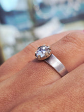 Load image into Gallery viewer, Clear Zircon Ring - 14K Gold &amp; Sterling Silver