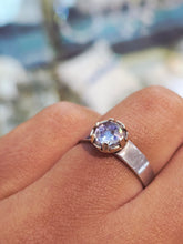 Load image into Gallery viewer, Clear Zircon Ring - 14K Gold &amp; Sterling Silver