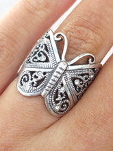Load image into Gallery viewer, Butterfly Filigree Ring - Sterling Silver
