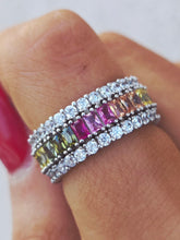 Load image into Gallery viewer, Rainbow Of Color Eternity Ring