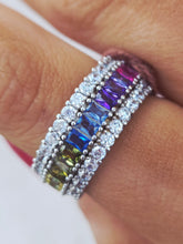 Load image into Gallery viewer, Rainbow Of Color Eternity Ring