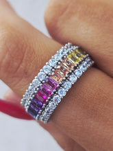 Load image into Gallery viewer, Rainbow Of Color Eternity Ring