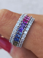 Load image into Gallery viewer, Rainbow Of Color Eternity Ring