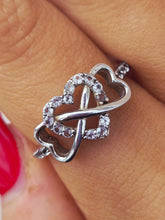 Load image into Gallery viewer, Infinity Heart CZ Ring- Sterling Silver
