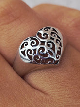 Load image into Gallery viewer, Heart Filigree Ring - Sterling Silver