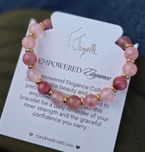 Load image into Gallery viewer, (With Extra stones) Pink Chalcedony &amp; Gold Empowered Elegance Beaded Bracelet - TJazelle