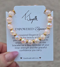 Load image into Gallery viewer, Pink Selenite &amp; Gold Empowered Elegance Beaded Bracelet - TJazelle