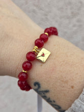 Load image into Gallery viewer, Love Letter on Candy Apple Sparkle Beaded Bracelet - Elena Michele